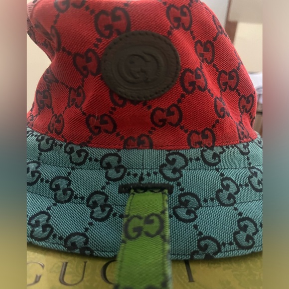 Gucci Monogram Canvas Bucket Hat with straps- multicolor - Picture 6 of 7
